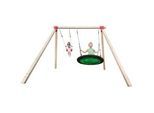 Doppelschaukel WEKA "Tabaluga", beige (natur), Schaukeln, KinderB:340cm H:240cm T:290cm, Holzwerkstoff, BxTxH: 340x290x240 cm, B:340cm H:240cm T:290cm