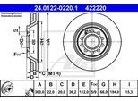 ATE Bremsensatz, Scheibenbremse Bremsensatz-Hinterachse Standard Disc / Ceramic ijzjsgko50 Hinterachse belüftet 300mm 22mm für VAG