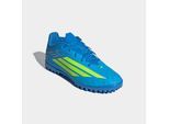 Fußballschuh ADIDAS PERFORMANCE "F50 CLUB TURF KIDS", Mädchen, Gr. 38, lucid ray blau, team solar gelb 2, lucid aquamarine, Synthetik, Textil, Schuhe Fußballschuh, für Kunstrasen, Hart- und Aschenplätze, für Kinder & Jugendliche