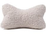 Nackenkissen GÖZZE "Curly Lesekissen Rolf", beige (weiß), B:40cm H:19cm L:25cm, Polyester, Funktionskissen