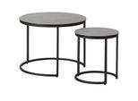 Jette Home Beistelltisch Set Twins III ¦ grau ¦ Maße (cm): H: 43 Ø: 58