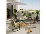 Beldano , Hellgrau, Dunkelgrau , Metall, Textil , UV-beständig , Gartenmöbel, Sonnenschutz, Sonnenschirme, Sonnenschirme