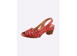 Sandale GEMINI, Damen, Gr. 42, rot, Glattleder, Schuhe Sandale