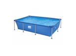 Happy People Stahlrahmenpool 258x179x66cm rechteckig Gartenpool Framepool 77517 + Abdeckplane