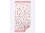 Handtuch ROSS Gr. 1, rosa (weiß, rosé, gemustert), B:50cm L:100cm, 100% Baumwolle, Handtücher