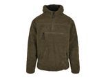 Anorak BRANDIT "Brandit Herren Teddyfleece Worker Pullover", Herren, Gr. XXL, olive, 100% Polyester, unifarben, normal, ohne Ausschnitt, Jacken