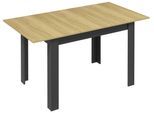 Esstisch VCM "Esstisch Küchentisch Pesoli ausziehbar 120-160 cm", braun (anthrazit, honig, eiche), B:160cm T:80cm, Tische, Esstisch