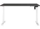Schreibtisch GERMANIA "Boras", grau (graphit, weiß, weiß, graphit), B:140cm H:120cm T:80cm, Tische, Schreibtisch, Breite 120/140/160 cm, Metallgestell in vers. Farben, Made in Germany