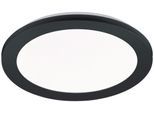 REALITY LEUCHTEN LED Deckenleuchte "Camillus", schwarz (schwarz matt), 1, Ø 26cm H: 3cm, 1 Stk., Leuchten, matt schwarz Switch Dimmer, warmweiß 3000 K, Badezimmer geeignet, IP44, LED Deckenleuchte