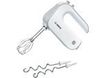 BOSCH Handmixer "Styline MFQ4030, Edelstahl Rührbesen/Knethaken, 5 Stufen, weiß", bunt (weiß, silberfarben), B:20cm H:14,2cm T:7,55cm, Mixer, Turbotaste, leichtes Gehäuse, Made in Europe, Handmixer
