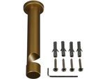 Träger LIEDECO, grau (messingfarben), Ø:2cm, Gardinenstangenhalterungen, Träger, für Gardinenstangen Ø 20 mm