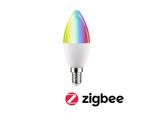 PAULMANN LED-Leuchtmittel "Smart Kerze 470lm 2200K-6500K 230V", Energieeffizienz: F, weiß, L:10,7cm Ø:3,8cm, Leuchtmittel, LED-Leuchtmittel