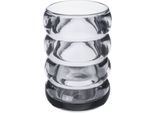 Zahnputzbecher KLEINE WOLKE "Verro", transparent (silbergrau), B:7,6cm H:10,8cm L:7,6cm Ø:7,6cm, Glas, Zahnputzbecher, Zahnputzbecher