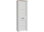 Garderobenschrank FORTE "Garderobenschrank, Höhe 205,4cm, Soft Close, ausziehbare Kleiderstange", weiß (riviera eiche, sibiu lärche hell), B:66,7cm H:205,4cm T:42cm, Schränke, Garderobenschrank, B/H/T 66,7/205,4/42 cm