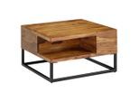 Mid.you Couchtisch, Sheesham, Holz, Sheesham, massiv, quadratisch, eckig, 60x34.5x60 cm, Stauraum, offenes Fach, Wohnzimmer, Wohnzimmertische, Couchtische, Couchtische mit Stauraum