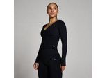 MP Damen Tempo Nahtlos Verkürzte Jacke - Schwarz - XXL