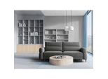 Livetastic , Graphitfarben , Textil , Füllung: Polyurethan (Pur), Silikon , 232x94x102 cm , Made in EU , Wohnzimmer, Sofas & Couches, Schlafsofas, Schlafsofas