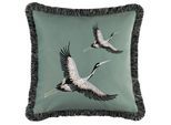 Dekokissen "Trail", grün, B:45cm L:45cm, Obermaterial: 100% Polyester, SCHÖNER WOHNEN-KOLLEKTION, Dekokissen_Sitzkissen_Kissenhüllen, mit aufwendiger Stickerei