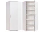 Mehrzweckschrank PROCONTOUR "Eckschrank Clara", weiß, B:64cm H:167cm T:64cm, Schränke, Mehrzweckschrank, Höhe 167cm, mit variabel verstellbaren Einlegeböden