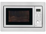 EXQUISIT Einbau-Mikrowelle "EMW 2539.1 HI", silber (edelstahl), Mikrowellen, Auftauen,Aufwärmen,Grillen o.backen mit Heißluft-alles möglich, Einbau-Mikrowelle