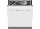 EXQUISIT vollintegrierbarer Geschirrspüler "EGSP6312-E-030E silber", Energieeffizienz: E, weiß (silber), B:59,8cm H:51,5cm T:55cm, Geschirrspüler, 12 Maßgedecke & flüsterleise 49 dB – stark und angenehm ruhig, vollintegrierbarer Geschirrspüler