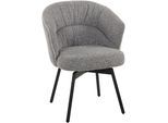 Esszimmerstuhl DUO COLLECTION "Meja XXL", grau (kieselgrau, schwarz, kieselgrau), B:64cm H:82cm T:64cm, Stühle, Esszimmerstuhl, Taschenfederkern, bis zu 150 kg belastbar