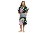 Badeponcho ROXY "Rg Stay Magical Printed", bunt (anthrazit aquarella active rg), Obermaterial: 100% Baumwolle., Hausmäntel, Badeponcho