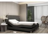 Boxbett, schwarz, B:178cm L:211cm, Bezug Bett: Microvelours (100% Polyester);Kaltschaummatraze: 100% Polyester, abnehmbar und waschbar bis 60C;Taschenfederkern: 80% Baumwolle, 20% Polyester, abnehmbar und waschbar bis 60C, WESTFALIA SCHLAFKOMFORT, Komplettbetten, Boxbett, mit Motor und LED-Beleuchtung