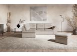 Ecksofa COTTA "Leandra L-Form", beige, B:250cm H:88cm T:90cm, NaturLEDER: Bitte beachten Sie, dass Lederbezüge mehr Nähte aufweisen als Stoffbezüge.;Kunstleder Softlux;NaturLEDER (echtes Rindsleder) in Sitz und Rücken.;Luxus-Microfaser (100% Polyester), Sofas, Ecksofa, wahlweise mit Bettfunktion & Bettkasten