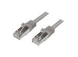 StarTech.com Startech 2m CAT6 Ethernet Cable, 10 Gigabit Shielded Snagless RJ45 100W PoE Patch Cord, CAT 6 10GbE SFTP Network Cable w/Strain Relief, Grey, Wiring is UL Certified/TIA - Category 6 - 26AWG (N6SPAT2MGR)