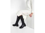 bonprix Stiefel, schwarz, Gr.37, Zeitloser Stiefel mit profilierter Sohle, aus Vegan