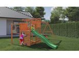 Spielturm FUNGOO "Climbing Star 3", braun (grün), Spieltürme, KinderB:417cm H:225cm T:386cm, Holz, Metall, Polyethylen, mit Schaukel & Rutsche, Klettererweiterung, B:417cm H:225cm T:386cm
