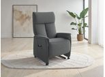 TV-Sessel SIT & MORE "Cremona Comfort", grau, B:76cm H:110cm T:84cm, 98% Polyester, 2% Polyamid, Sessel, wahlweise manuell oder elektrischer Funktion mit Akku