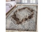 Teppich OTTO HOME "Harvii, kurzflor" Gr. 3, braun, B:120cm H:8mm L:180cm, Kunstfaser, Teppiche, Teppich, Orient-Design, weiche Haptik, Wohnzimmer, Esszimmer, Schlafzimmer