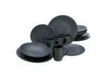 Creatable Kombiservice, Schwarz, Keramik, 16-teilig, 300 ml, Essen & Trinken, Geschirr, Geschirr-Sets, Kombiservice