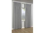 Gardine SEHLBACH "Schal Blackout Struktur" Gr. 2, grau, B:140cm H:245cm, Polyester, Gardinen, Gardine, mit Gardinenband und verdeckten Schlaufen