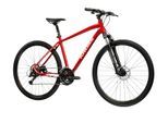Crossrad KROSS "Herren 28" Evado 4.0 rot 16 Gänge" Gr. 53, rot, schwarz, Fahrräder, Herren, 53cm, 28 Zoll (71,12cm) hinten: 28 Zoll (71,12cm), KROSS Crossrad Herren 28" Evado 4.0 rot 16 Gänge