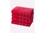 Handtuch WÄSCHEPUR, rot, B:50cm L:100cm, 100% Baumwolle, Handtücher