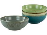 Schale CREATABLE "NATURE COLLECTION", bunt (grau, aquablau, hellgrün, sandfarben), Ø:16,5cm, Steinzeug, Schüsseln, Schale, Salatschale, Müslischale, in Naturfarben, Ø 16,5 cm