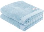Handtuch TOM TAILOR HOME "COLOR BATH", blau (sky blau), B:50cm L:100cm, Frottier, Frottier, Handtücher, Handtuch, 100% Baumwolle, 50x100 cm, uni, große Farbauswahl