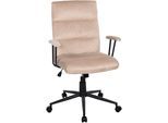 Drehstuhl DUO COLLECTION "Fina", beige (sand, schwarz, sand), H:111cm T:57cm, 100% Polyester, Stühle, Drehstuhl