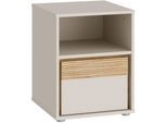Nachtkommode FORTE, beige (kashmir beige, mauvella eiche), B:41,3cm H:52,1cm T:42cm, Holzwerkstoff, Sideboards, Nachtkommode, B/H/T 41,3/52,1/42 cm