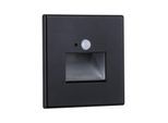 PAULMANN LED Einbauleuchte "LED Wandeinbauleuchte Edge Quadro 1,2W 25lm 230V 2700K", schwarz, 1, H: 8cm, 1 Stk., Leuchten, Bewegungsmelder, LED Einbauleuchte