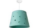 PACO HOME Pendelleuchte "HUGO PD1", weiß (türkis), 1, Ø 33cm H: 176cm, Leuchten, Pendelleuchte