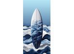 Strandtuch EGERIA "Scud", blau, B:75cm L:150cm, Velours, Baumwolle, Handtücher, Strandtuch, 75x150 cm, Velours