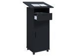 Stehpult VCM "Holz Stehpult Rednerpult Stehtisch Rollen Melta T", schwarz, B:60cm T:50cm, Tische, Stehpult