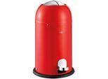 Mülleimer WESCO "Kickmaster Junior", rot, B:30cm H:51cm T:30cm, Stahlblech, Mülleimer, Mülleimer, Abfallsammler mit Dämpfer, 12 Liter