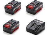 EINHELL Akku Starter-Set "»PXC-Starter-Kit Multipack«", rot (schwarz, rot), 18 V, Akkumulatoren, 3 x 18V, 4Ah, inkl. Schnellladegerät, Akku Starter-Set