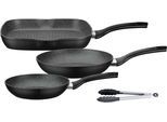 Pfannen-Set GSW "Gourmet Granit", silber (schwarz, silberfarben), Ø:28cm, Pfannen, Pfannen-Set, Induktion