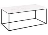 Couchtisch ACTONA GROUP "Barossa, Wohnzimmertisch, Sofatisch, Steinoptik, rechteckig", weiß, B:110cm H:45cm T:55cm, Tische, Couchtisch, Moderner Scandi-Stil, schwarze Stahlgestell, Mehrere Varianten